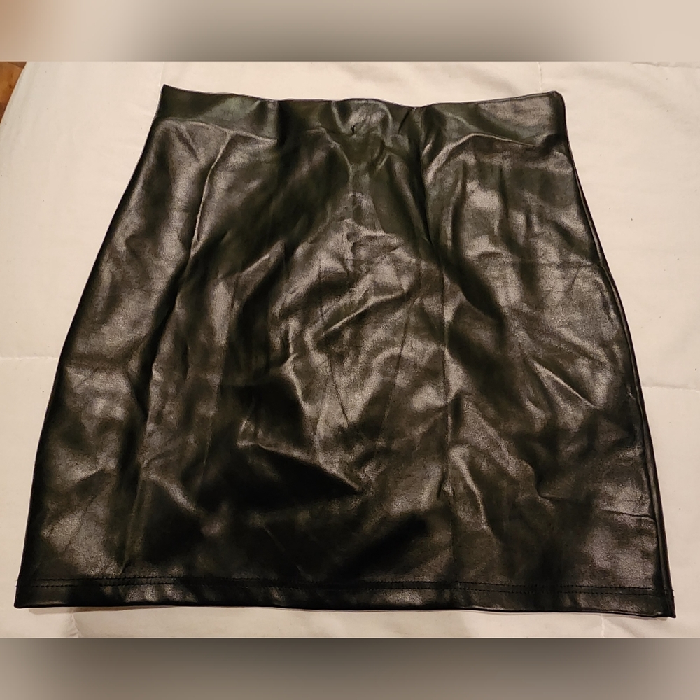 faux leather skirt
